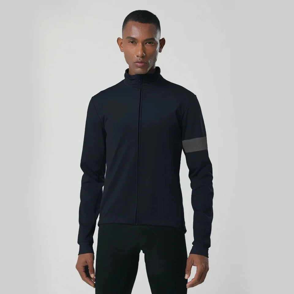 Winter Cycling Jacket Outdoor Warm Fleece Coat Jersey Weatherproof Windbreaker - Image 4 of 4