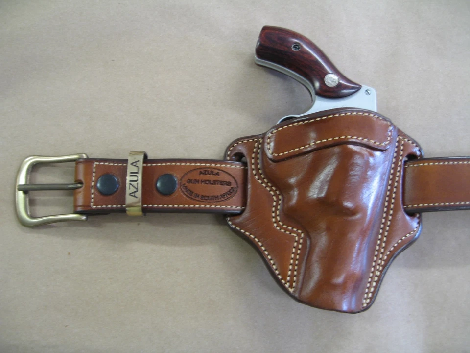 Azula Leather OWB 2 Slot Pancake Belt Holster CCW For...Choose Gun & Color - B - Image 2 of 4