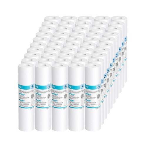 50Pack 1/5/10/20/25/50 Micron 10"x2.5" Sediment Water Filter Whole House Replace - Picture 12 of 12