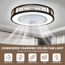22 Invisible Ceiling Fan with Light and Remot...