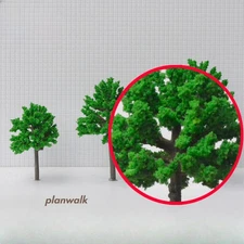 15PCS HO/OO Scale Spring Green Trees Miniatures Garden Plants Model Railroads