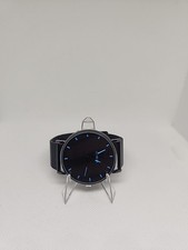 Geneva Watch Men Minimalist Ultra Thin Blue Stainless Steel Not Tested