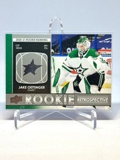 Jake Oettinger 2021-22 Upper Deck Rookie Retrospective #RR-4 RC