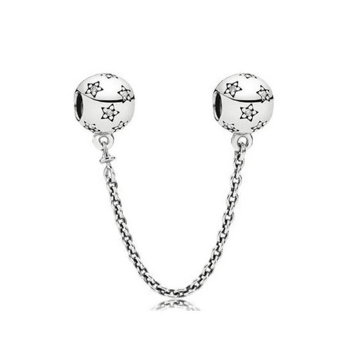 Funkelnde Sicherheitskette Charms passend 925 Original Bettelarmband Damen 925 Silber - Bild 26 von 44