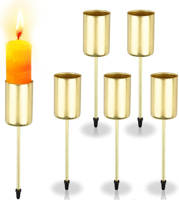 6 Stück Adventskranz Kerzenhalter, Kerzenhalter Adventskranz, Stabkerzenhalter G