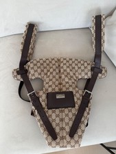 Auth Gucci Baby Carrier Pouch GG Monogram Canvas