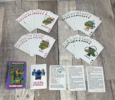 Vintage 90's Teenage Mutant Ninja Turtles Playing Card Deck Complete Instruction