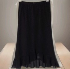 Vtg 90s Y2K Maxi Skirt M Asymmetrical Whimsigoth Fairy Grunge Witchy Sheer USA