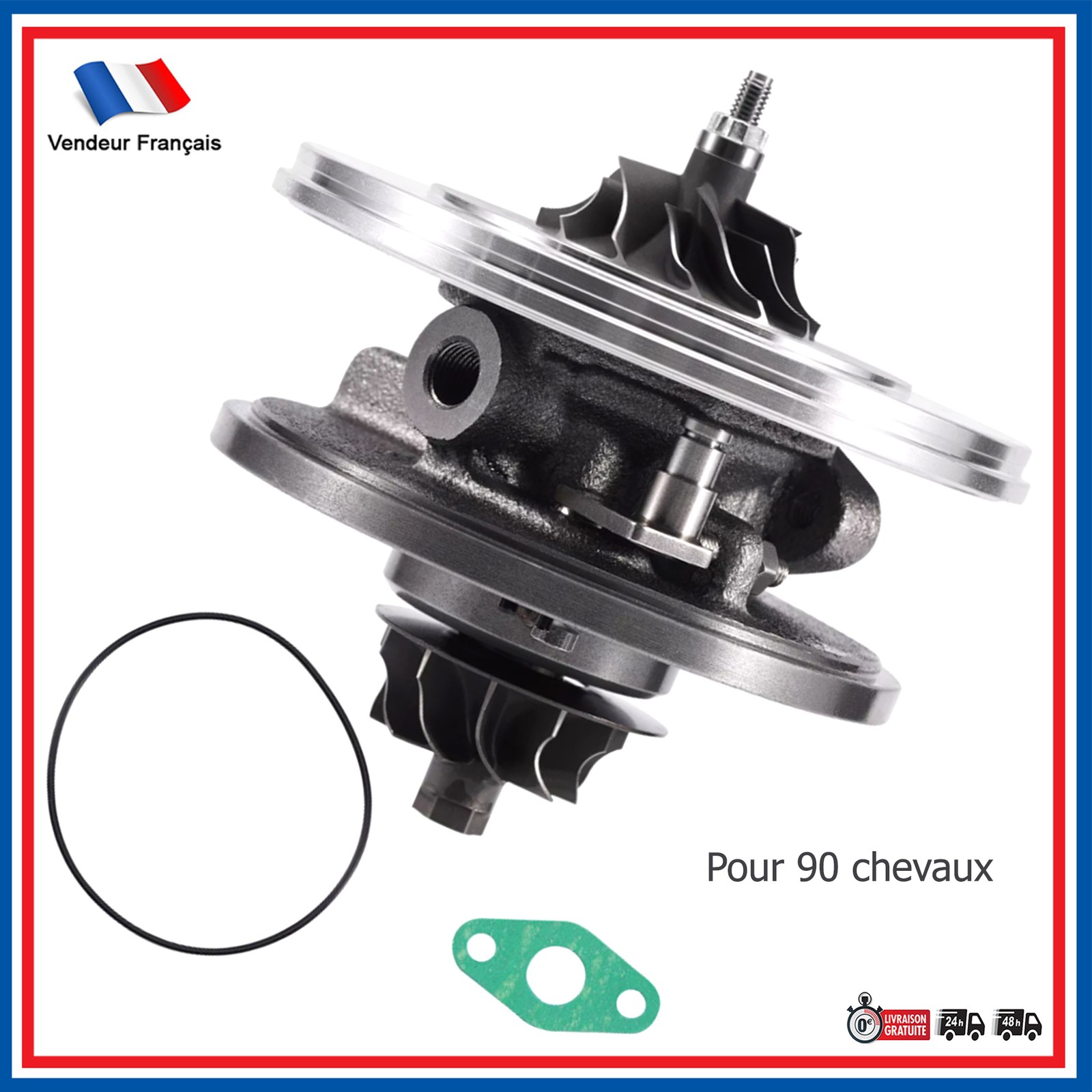 CHRA turbo pour Scudo 1.6 D Multijet et Focus 90ch en alliage renforcé
