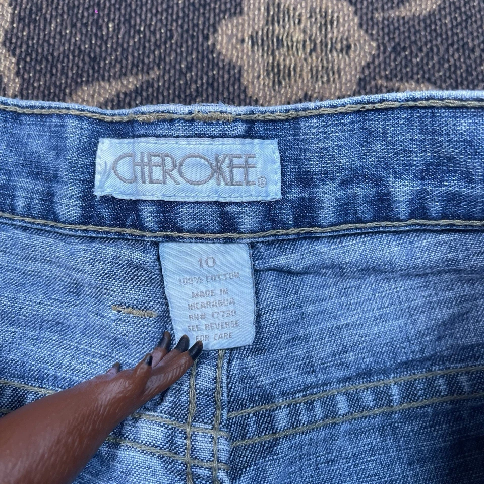 Vtg Cherokee Denim Jeans Womens Size 10 High Rise Straight Leg - Image 3 of 4