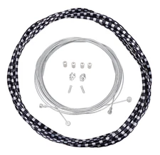 Bicycle Brake Cable Kit for Drop Bar Road - SILVER PRISM/BLACK CHECKERBOARD