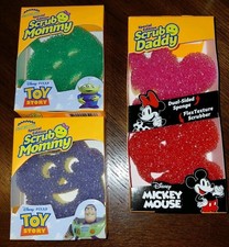 4 Pc Scrub Daddy DISNEY Special Edition Lot Kitchen Sponge New 