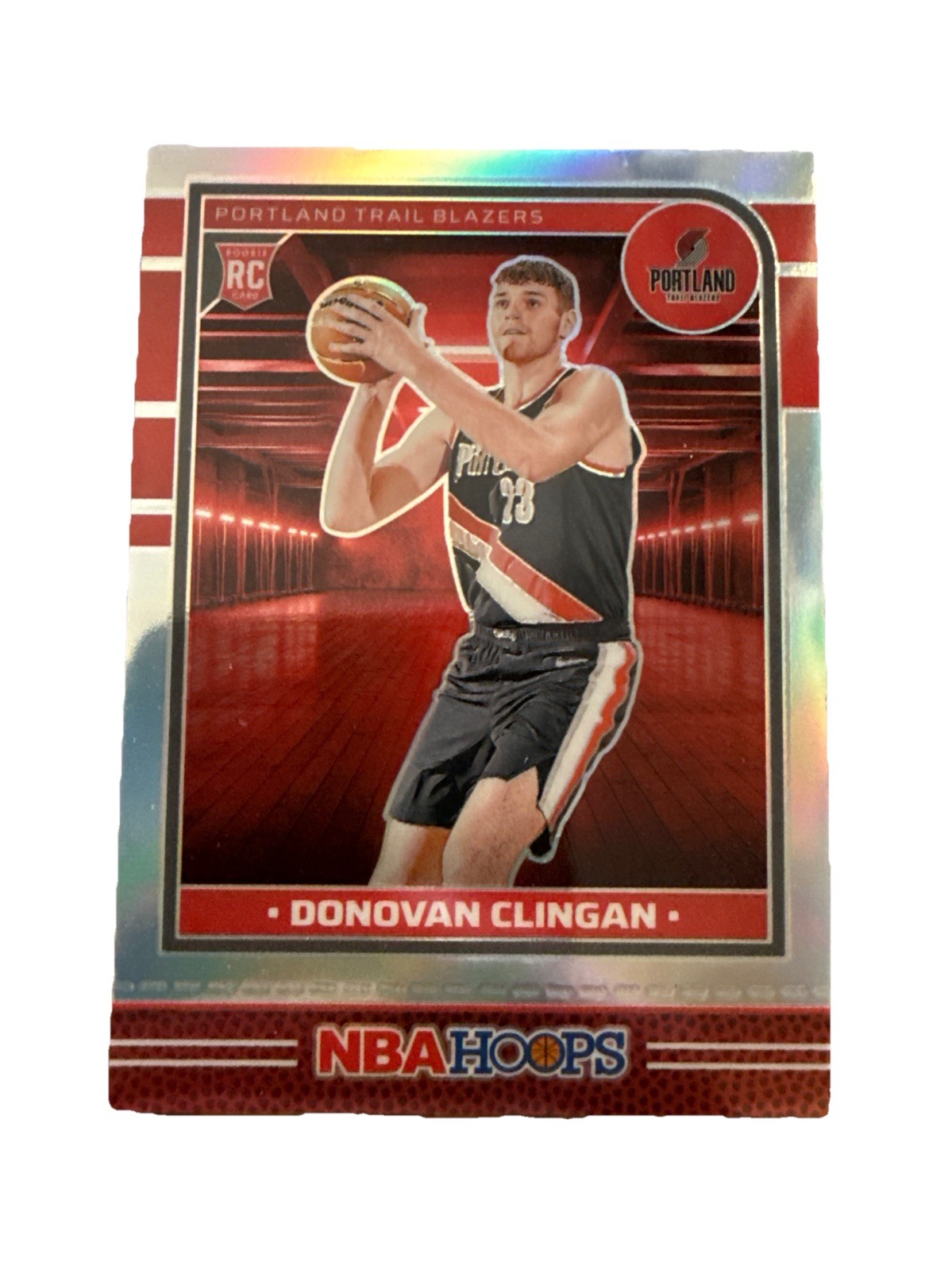2024-25 NBA Hoops- Donovan Clingan #237 (RC) Silver Prizms Premium
