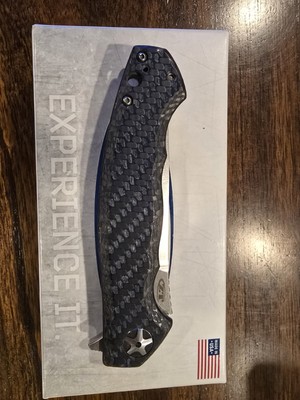 Zero Tolerance Large Sinkevich Blue Carbon Fiber Folding Pocket Knife 0452BLUCF