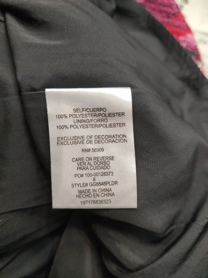 GB Niñas Rosa Rojo Vestido de Tweed a Cuadros Talla 8 Manga Gorra Fiesta Vestido Preppy Foto 4 de 4