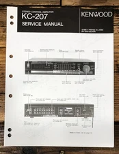 Kenwood KC-207 Preamp / Preamplifier Service Manual *Original*