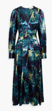 ULLA JOHNSON Acrou printed satin midi dress NWT Size 2