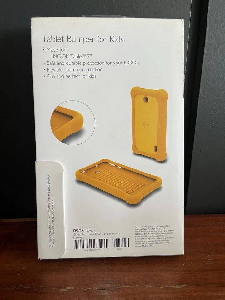 NOOK Tablet 7" Foam Bumper Case for Kids - Brand New Orange - Image 2 of 4