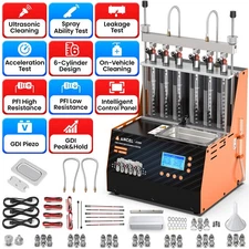 ANCEL GDI Piezo Fuel Injector Tester Cleanner Ultrasonic Cleanning  6 Cylinder