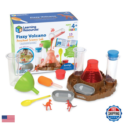 Learning Resources Fizzy Volcano - 13 Pieces Ages 4 Preschool Science Lab Kits