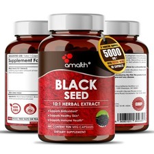 Black Seed Pure Cumin Extract 5000mg Capsules - 90 Count - Healthy Skin