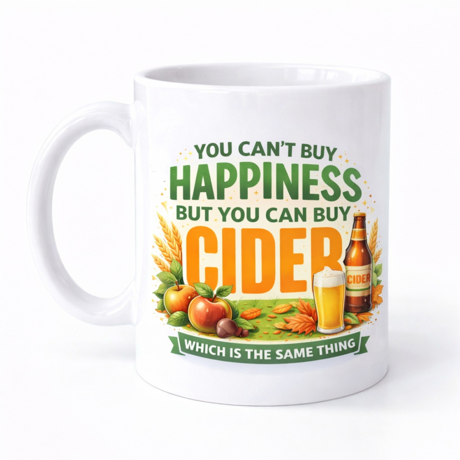 Lustige Tasse Geschenkidee Geschenk Kaffee Tee Becher Apfelweintrinker Glück M160