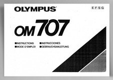 Olympus OM 707 Instruction Manual Reprint multi-language