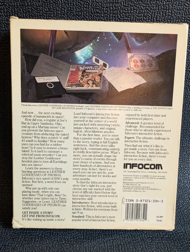 Leather Goddesses of Phobos 1986 Infocom Apple II Vintage Video Game + Manuals - Picture 3 of 18