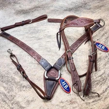 HR Saddlery Tooled Leather Tack Set