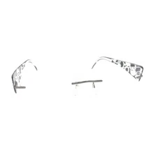 Silhouette 4210 60 6052 Titanium Black White Eyeglasses Frames 51-17 135 Austria