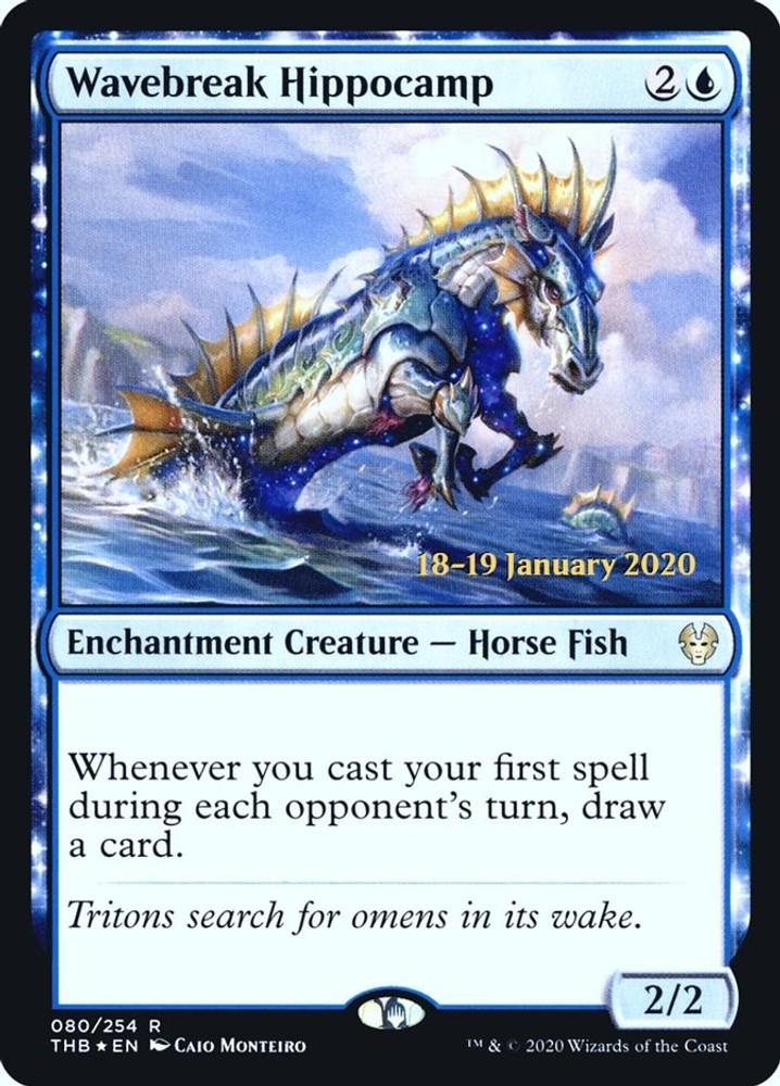 NM Wavebreak Hippocamp - 80 - Prerelease Cards - Foil
