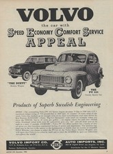 1957 Volvo Ad Duett Station Wagon Magazine Advertisement PV 444 Sports Car 57