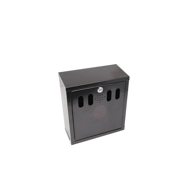 GenWare Ashtray Bin Stainless Steel Smoking Black Wall-Mounted Outdoor Ashtray