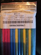 12 Vintage Color Transparency Pencils. 890-6A...