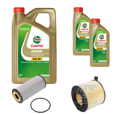 FEBI Inspektionspaket 7L Castrol EDGE Titanium FST 5W-30 LL für Audi Q5 FYB