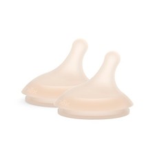2 Pack Zero.Zero Adaptable Flow Asymmetrical Silicone Nipple for Bottle 0m 