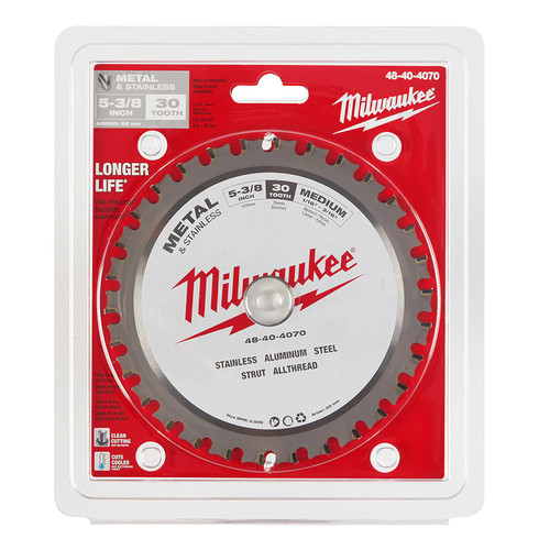 Milwaukee 48-40-4070 5-3/8" x 30 Teeth Stainless Steel Metal Circular Saw Blade - Picture 6 of 7