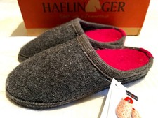 Haflinger Wool Slippers Knut Anthracite/Fuxia Grey & Pink Women's UK 3