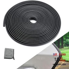 65.6ft 20m Car Door Edge Guards Black   Rubber, No Glue, U 65-3/5Ft black