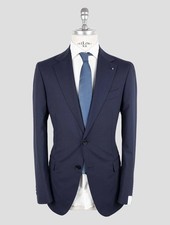NEW GIAMPAOLO BLUE WOOL PL EA SUIT US 42 - EU 52 GIAMP14