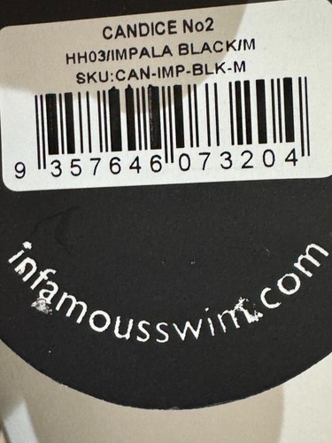 Infamous Swim Candice No.2 Impala Black Animal Print One Piece Swimsuit M NWT - Picture 6 of 7