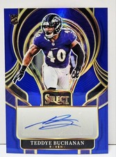 2025 Panini Select- Blue Prizm Select Signatures Teddye Buchanan 35/99