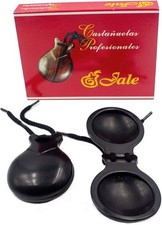 Jale Black Fiber Flamenco Castanets Spanish Castanet Size T-6 Adult Woman by Ole