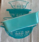 Vintage Pyrex Turquoise # 213 Loaf Pan Baking Dish 1956