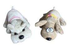 Kennel Kuddlees Plush Bull Dog 5" Gray Mini , Set Of 2, 1986 Vintage