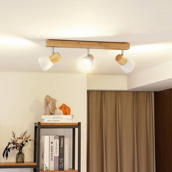 Lindby Strahler 'Thorin' (Skandinavisch) Aus Holz (3 Flammig, E14) - Deckenlampe-image