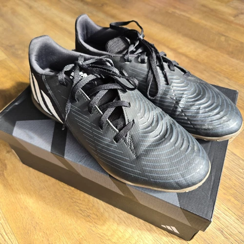 Scarpe da calcio Qq70 Adidas Predator Edge.4 IN Sala da uomo nere taglia 9 5