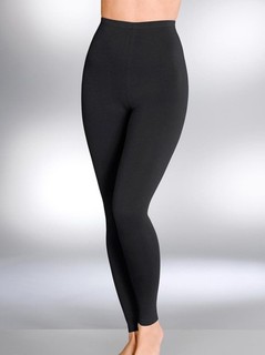 wäschepur Damen Leggings (2er Pack) Hose Lang Stretch Schwarz Gr. 42 Neu