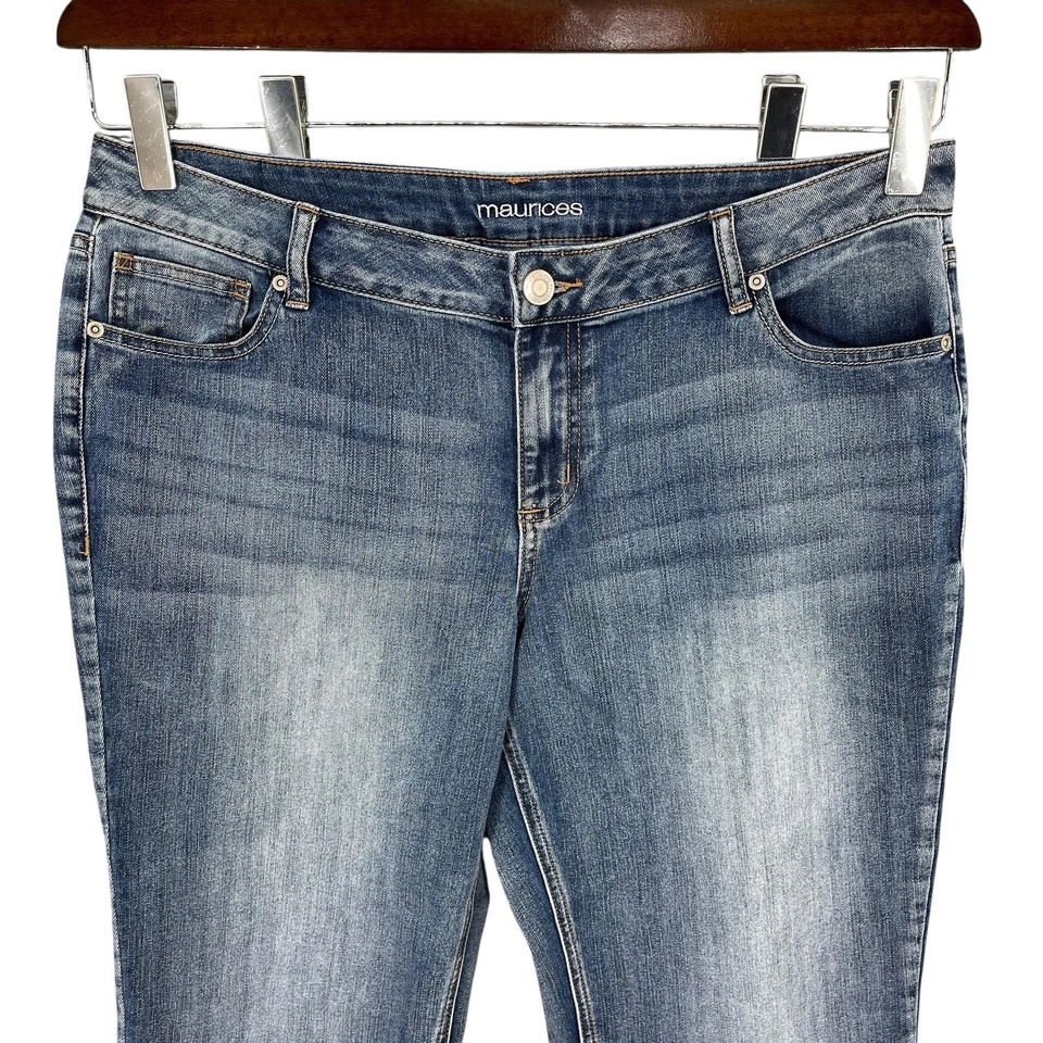 Maurices Straight Jeans Women Size 16 Short Blue Stretch Denim Preppy Medium - Image 3 of 4