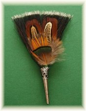 Trachten Jagd Hutfeder aus Wildhaaren + Federn Hut